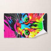 Création de chat colorée (Serviette à main)