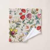 Création de l'aquarelle florale de l'époque victor (Gant de toilette)