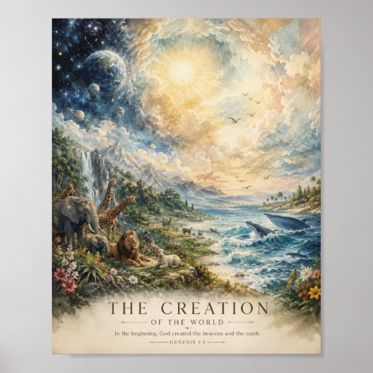 Création du Monde | Affiche de la Bible (Devant)