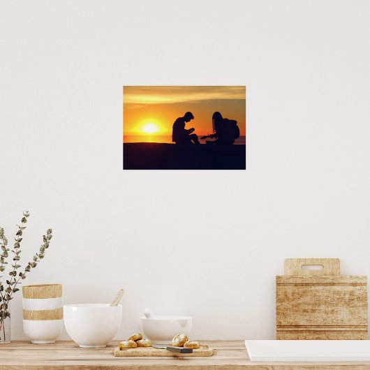 Création d'une affiche musique / coucher de soleil (Cuisine)