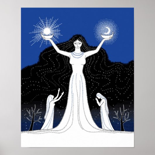 Création d'une affiche Soleil et Lune (Devant)