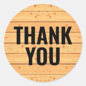 Création en bois - Autocollant Merci (Devant)