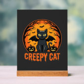Création graphique de chat effrayant Halloween cha (Neutre)