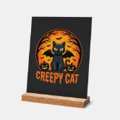 Création graphique de chat effrayant Halloween cha (Angle)