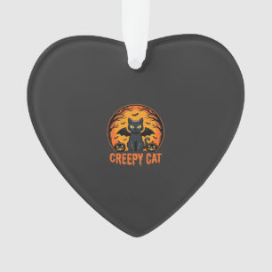 Création graphique de chat effrayant Halloween cha