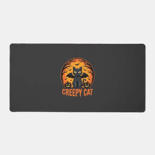 Création graphique de chat effrayant Halloween cha (Recto)