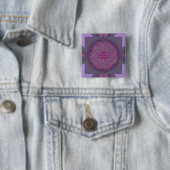 Creation Mandala Vierkante Button 5,1 Cm (In situ)