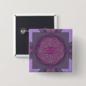 Creation Mandala Vierkante Button 5,1 Cm (Voorkant /achterkant)