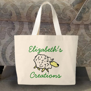 Creations Sheep Cartoon Knitting Bag Grote Tote Bag