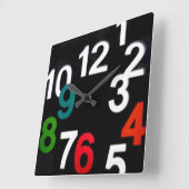 Creative 3D Colorful Numbers Clock Vierkante Klok (Hoek)