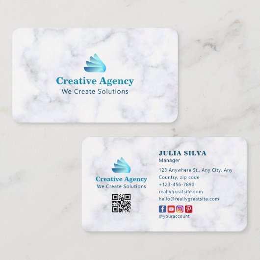 Creative Agency Digital Marketing Visitekaartje (Voorkant / Achterkant)