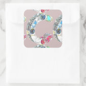 Creative Alphabet C Letter Vierkante Sticker (Tas)