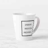 Créative, Analytique, Passionnée Latte Mug (Angle droit)