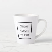 Créative, Analytique, Passionnée Latte Mug (Droite)