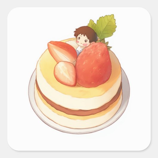 Creative Anime-Sticker Vierkante Sticker (Voorkant)