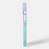 Creative Aqua Paarse Abstracte Waterverf Patroon Case-Mate iPhone Case (Achterkant / Links)