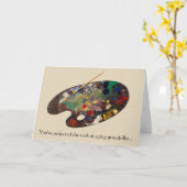 Creative Artist and Painter Birthday Card Kaart (Gele Bloem)