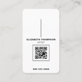 Creative Artist Custom Kunstwerk Foto met QR Code Visitekaartje (Achterkant)