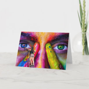 Creative Artist Painter Colorful Birthday Kaart