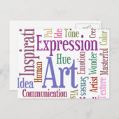 Creative Artist's Inspiration Word Art Briefkaart (Voorkant / Achterkant)