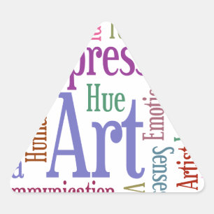 Creative Artist's Inspiration Word Art Driehoek Sticker