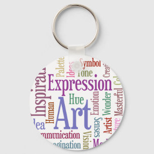Creative Artist's Inspiration Word Art Sleutelhanger