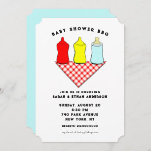 Creative Baby shower BBQ Kaart