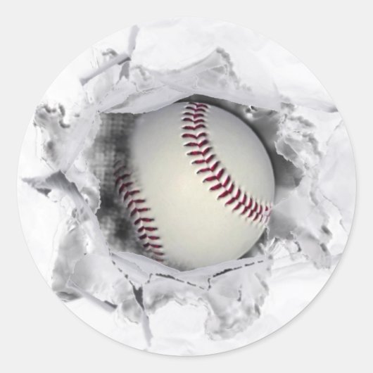 Creative Baseball Classic Round Sticker (Voorkant)