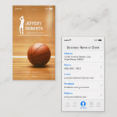 Creative Basketball Coach Basketball Trainer Visitekaartje (Voorkant / Achterkant)