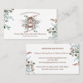 Creative Bee Apiary Floral Rustic Visitekaartje (Voorkant / Achterkant)