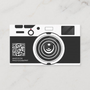 Creative Black and White Photography Qr Code Visitekaartje