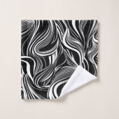 Creative Black and White Seamless Abstraction (Gant de toilette)