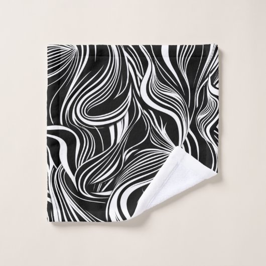 Creative Black and White Seamless Abstraction (Gant de toilette)
