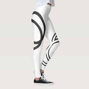 Creative Black Monochrome intersecte cirkels Leggings