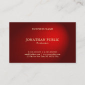 Creative Black Red Damask Elegant Sjabloon Luxe Visitekaartje (Achterkant)