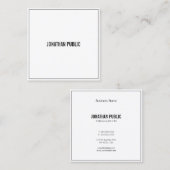 Creative Black White Minimalist Moderne Simple Chi Vierkante Visitekaartje (Voorkant / Achterkant)