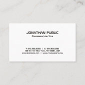 Creative Black White Minimalist Sjabloon Modern BW Visitekaartje (Achterkant)