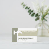 Creative Blocks Hammer Silhouette Contractor Visitekaartje (Staand voorkant)