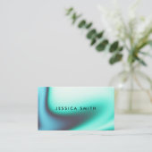 Creative Blue Colorful Unique Modern Visitekaartje (Staand voorkant)