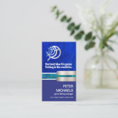 Creative Blue Ocean Water Levels Game Vist Visitekaartje (Staand voorkant)