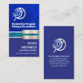 Creative Blue Ocean Water Levels Game Vist Visitekaartje (Voorkant / Achterkant)