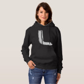 Creative Bold White Letter L Alphabet Marker Hoodie (Voorkant volledig)