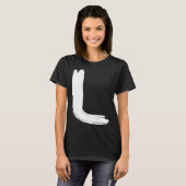 Creative Bold White Letter L   Alphabet  Marker T-shirt (Voorkant volledig)