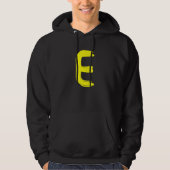 Creative Bold Yellow Letter E - Design Alphabet -  Hoodie (Voorkant)