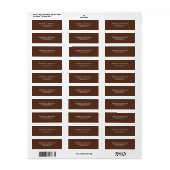 Creative Brown Plain Elegant Simple Etiket (Full Sheet)
