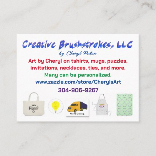 Creative Brushstrokes LLC cartes de visite 2023 (Devant)