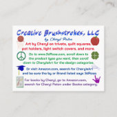 Creative Brushstrokes LLC cartes de visite 2023 (Dos)