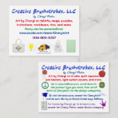 Creative Brushstrokes LLC cartes de visite 2023 (Devant / Derrière)