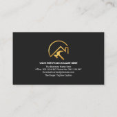 Creative Building Rooftop Gold Handyman Tools Visitekaartje (Achterkant)