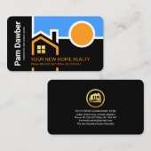 Creative Building Rooftop Sun Border Visitekaartje (Voorkant / Achterkant)